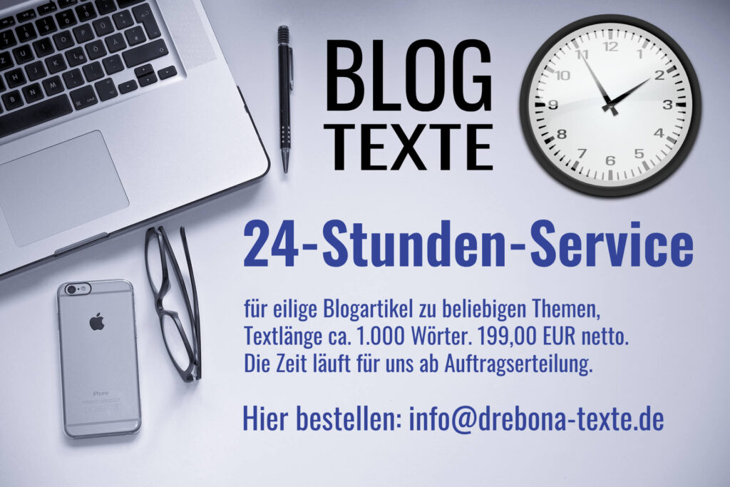 Blog-Marketing - 24-Stunden-Service für Blogartikel