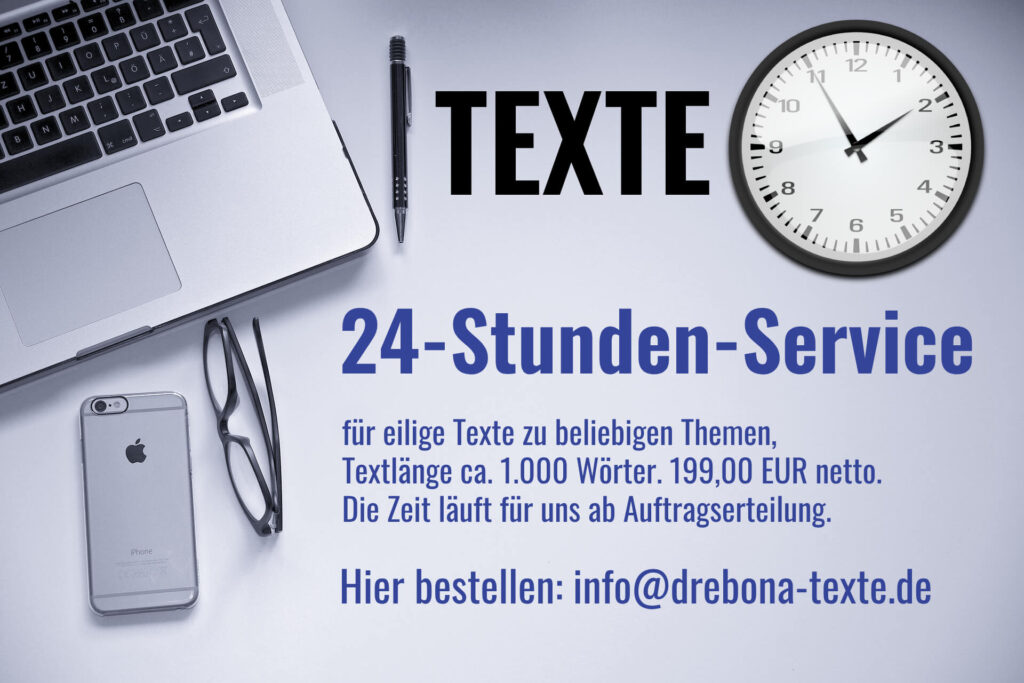 24-Stunden-Service für Texte zu beliebigen Themen