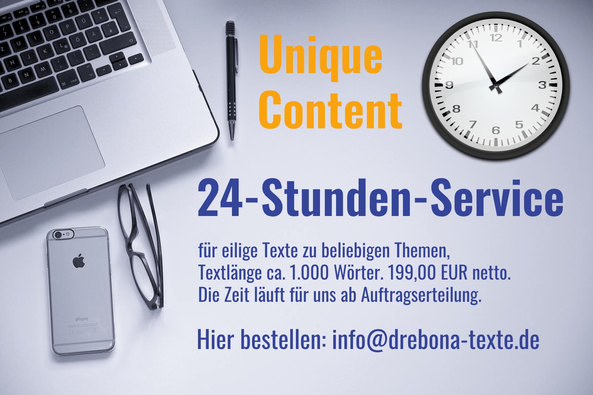 24-Stunden-Service für Unique Content